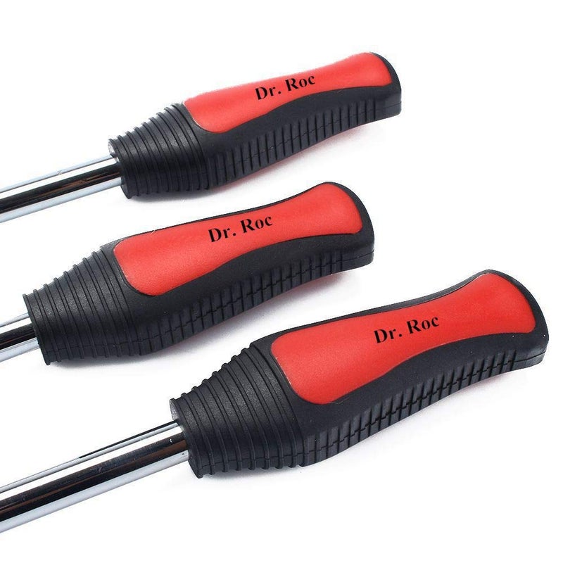 Dr.Roc 14.5 inch Perfect Leverage Tire Spoon Lever Iron Tool Kit Motorcycle Dirt Bike Lawn Mower Tire Changing Tool with Bag 3X Tire Spoons 3X Rim Protectors 1x Tire Valve Stems Set TR412 TR413 - Image 5